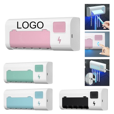 Wall Mounted Rechargeable UV Toothbrush Sanitizer and Holder