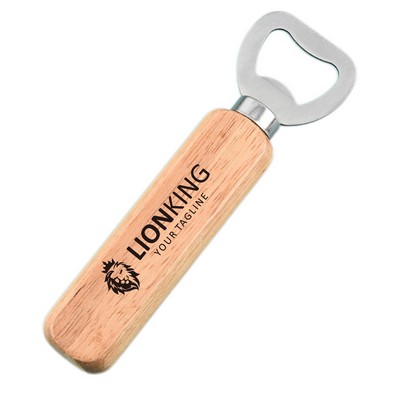 Thick Wooden Handle Beer Bottle Opener