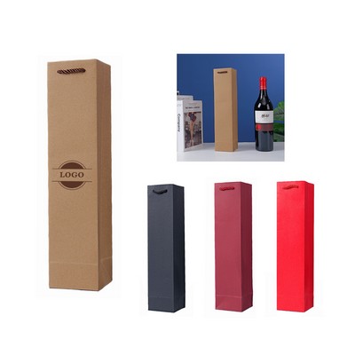 Reusable Kraft Paper Single Wine Bag