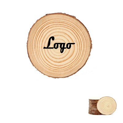 4" Natural Wooden Coaster