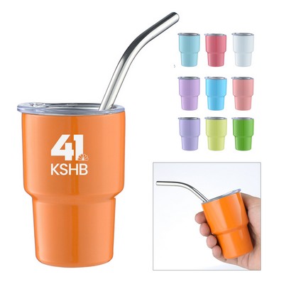 3Oz. Mini Tumbler w/Straw