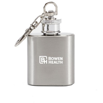 1 Oz. Mini Pocket 304 Stainless Steel Hip Flasks with Keychain