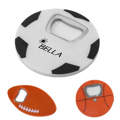 Stainless Steel Football corkscrew magnet bottle opener