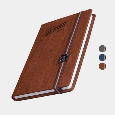 TiTUS® Melange PU Leather A5 Executive Notebook with Elastic Band Closure