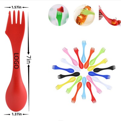 Plastic 3 In 1 Spoon Fork And Knife