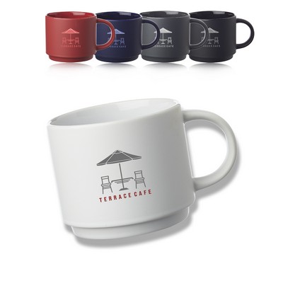 Stackable Ceramic Mugs . 14 oz