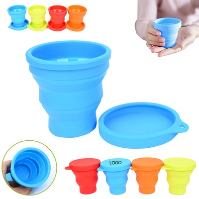 170ml Silicone Collapsible Cup with Sturdy Flat Lid