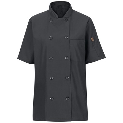 Red Kap® Women's Short Sleeve Chef Coat with OilBlok + MIMIX®