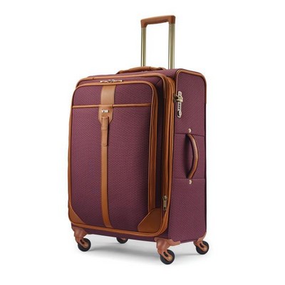 Hartmann Luxe Ii Medium Journey Exp Spinner Luggage - Burgundy Red/Tan