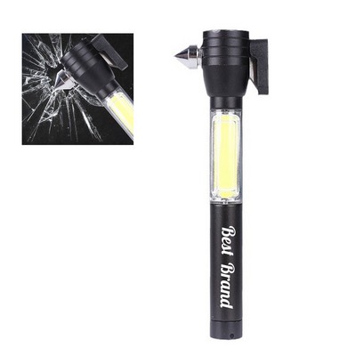 Car Safety Hammer Flashlight With Two Seven Batteries