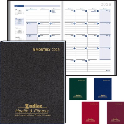 Ruled Monthly Format Stitched to Cover Desk Planner : 2026