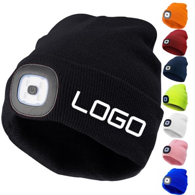 Outdoor LED Lighted Knitted Hat