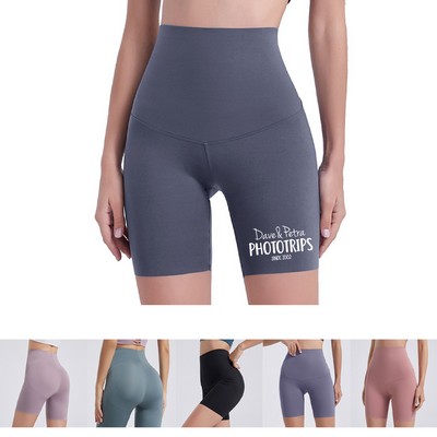 Women's Fitness High Waist Yoga Exercise Shorts