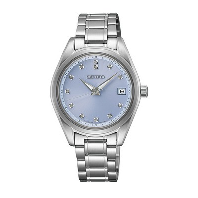 Seiko SUR581 Classic Quartz Ladies Watch - Light Blue