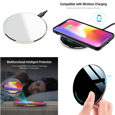 Kidder iBank® Wireless Charger, 10W Charging Pad designed for iPhone and Galaxy Phones