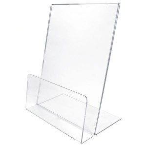 Clear Small Acrylic Easel Stand w/Lip (4"x9"x1.5")