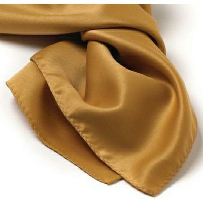 Vegas Gold Polyester Satin Scarf - 30"x30"