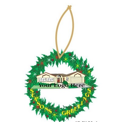 House Executive Wreath Ornament w/ Mirrored Back (4 Square Inch)