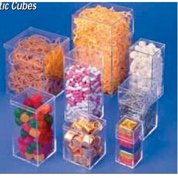 Rigid Clear Plastic Cube Box (1 5/16"x1 5/16"x3 3/32")