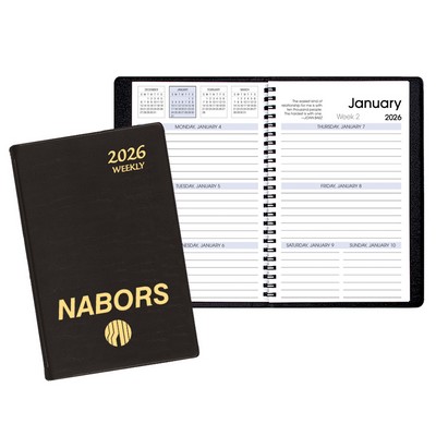 Weekly Desk Appointment Planner w/ Continental Vinyl Cover