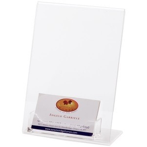 Acrylic Holder w/Business Card Pocket (5"x7")