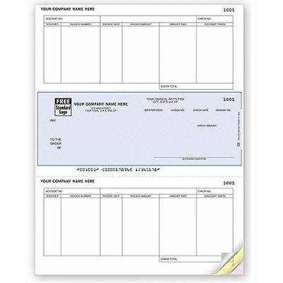 Laser Accounts Payable Middle Check - 2 Part