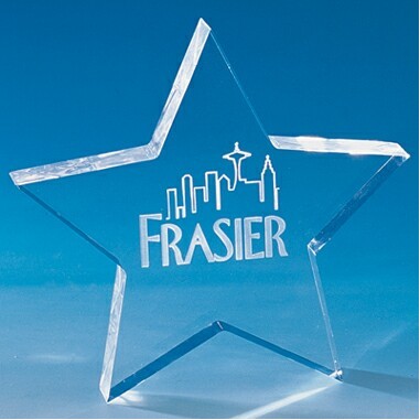 Acrylic Star Paperweight (Screened)