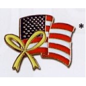 Stock Patriotic Lapel Pins (Flag and Ribbon)