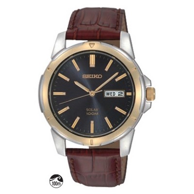 Seiko Men's Watch with Brown Leather Strap