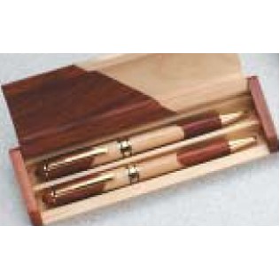 Rosewood & Maple Pen/ Pencil & Case