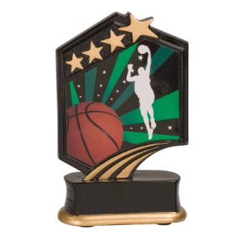 Graphic Sports Resin Basketball Award - 5 1/2"