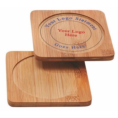 Bamboo Wine Bottle or Glass Coaster