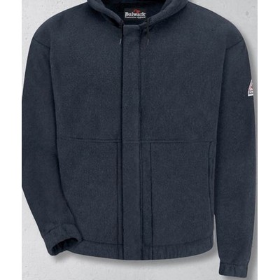 Bulwark™ Men's Zip Front Hooded Fleece Sweatshirt - Navy Blue