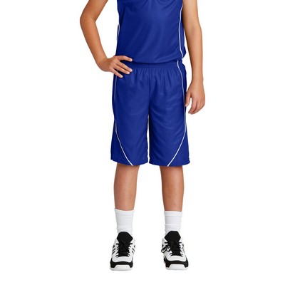 Sport-Tek® Youth PosiCharge® Mesh Reversible Spliced Shorts