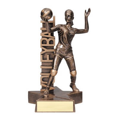 8.5" Female Volleyball Billboard Resin Series Trophy