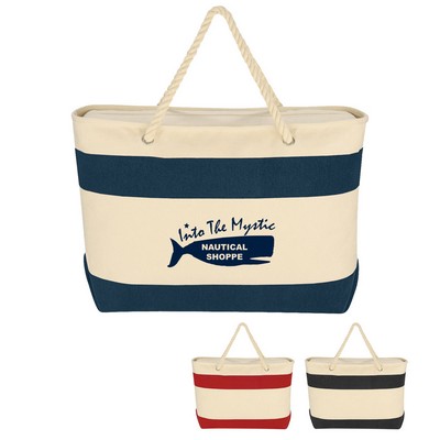 Large Cruising Tote Bag With Rope Handles