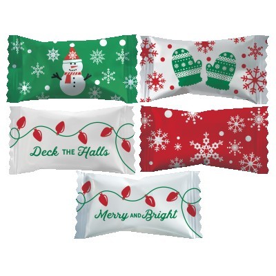 Pastel Buttermints In Merry & Bright Assortment Wrappers