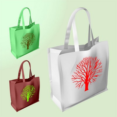 Non Woven Shopper Tote Bag W/ Velcro Closure