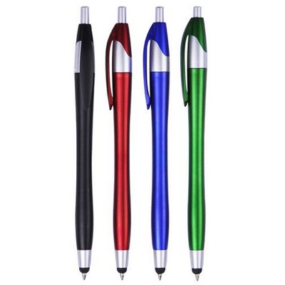 2-in-1 Metallic Ballpoint Pen/Stylus