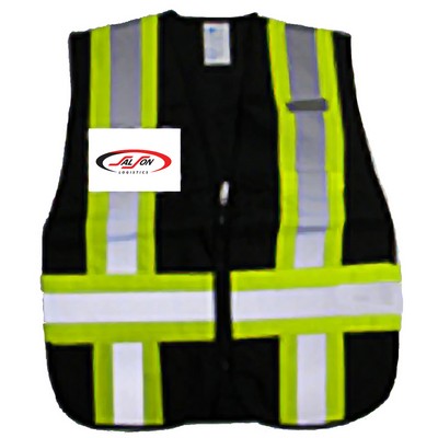 Black incident command vest, (regular and jumbo)