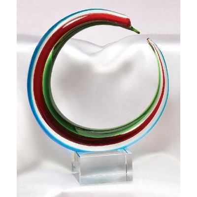 Ellipse Art Glass Award 10"H