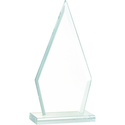 7 1/2" Triangle Jade Glass Award