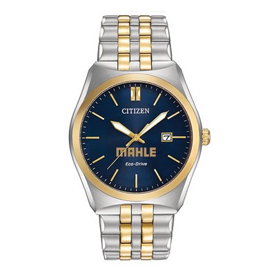 Men's Citizen® Eco-Drive® Two-Tone Watch (Blue Dial)