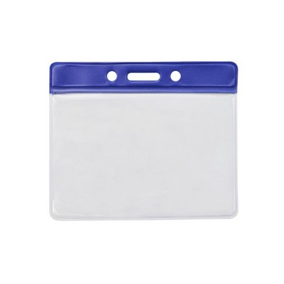 Horizontal Top Load Color Bar Badge Holder - Blue