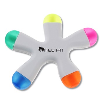 Funky Shaped Five Color Highlighter