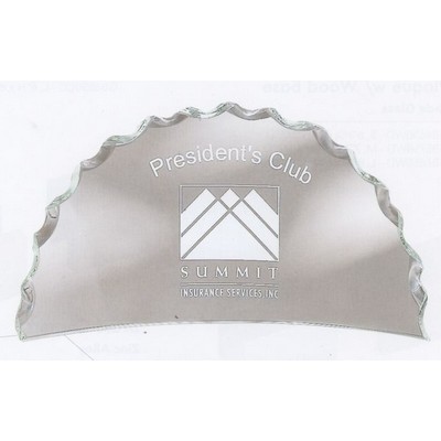 Small Jade Glass Media Luna Rope Edge Award