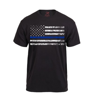 Black - Thin Blue Line T-Shirt (2XL)