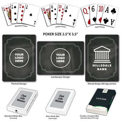 Chalkboard Theme Poker Size Playing Cards