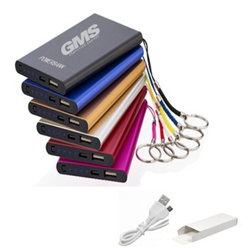 Metal Power Bank with Key Holder 4000 mAh