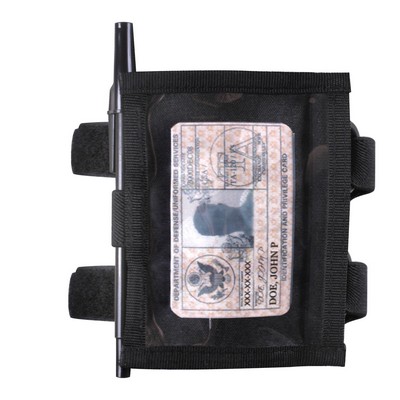 Black Military Style Armband ID Holder